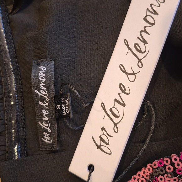 For Love & Lemons Every Rose Sequin Strapless Lined Mini Dress, Size Small - Picture 6 of 11